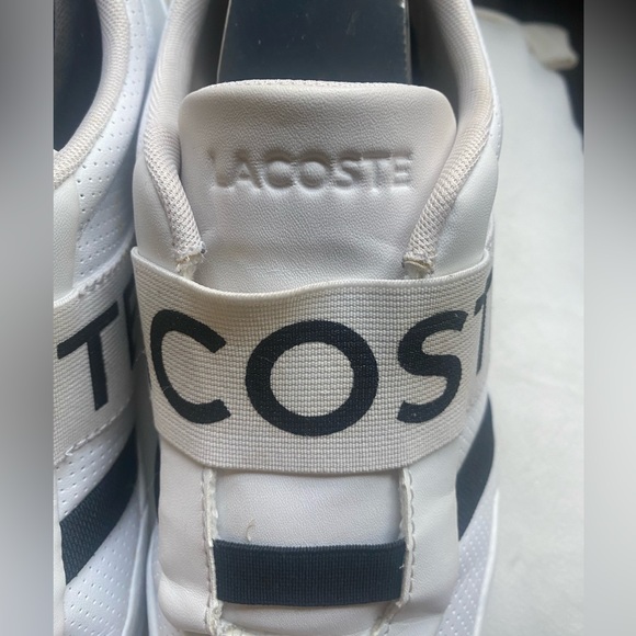 Lacoste Misano Elastic White and Navy Sneakers 9.5 - Picture 4 of 9